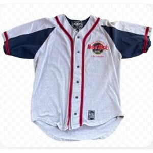 Hard Rock Hotel Las Vegas Baseball Jersey T-Shirt Gray‎ - Size M